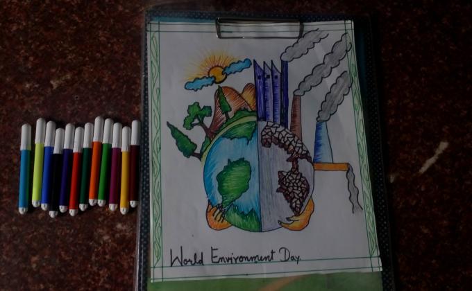World Environment Day (WED) poster making a competation & Theme of 2020 -  " Time for Nature ". 