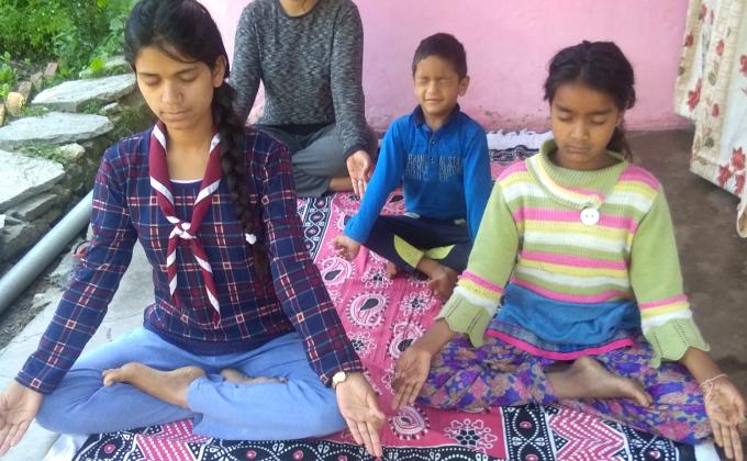 International yoga day........ Yoga at home with family 