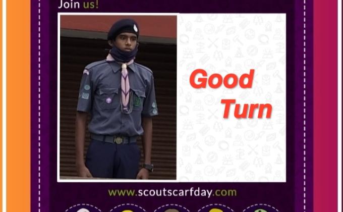 Activity 4 [ Good Turn ] Scouting sunrise Day 2020 and scout scarf day 