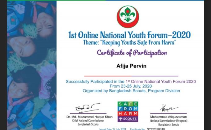 1st Online National Youth Forum'2020