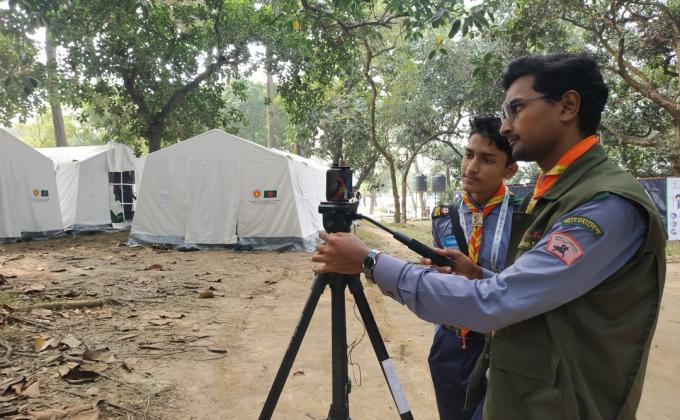 নবম জাতীয় কাব ক্যাম্পুরি ২০২০ এ সেচ্ছাসেবক কার্যক্রম