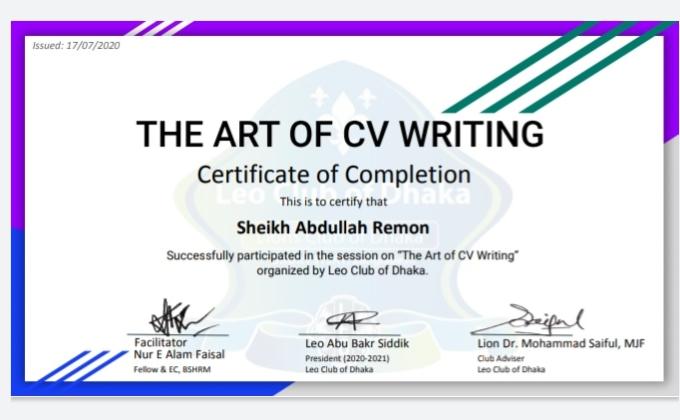 The art of CV writing 