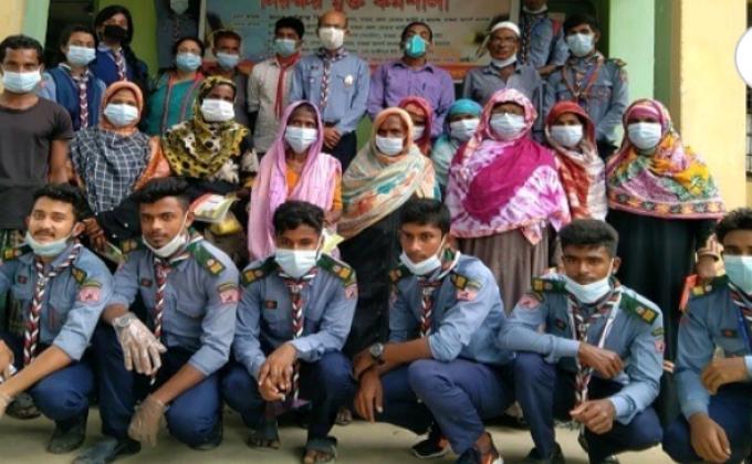 বিশ্ব স্বাক্ষরতা দিবসে মাগুরা আদর্শ কলেজ রোভার স্কাউট গ্রুপের নিরক্ষর মুক্ত কর্মশালা