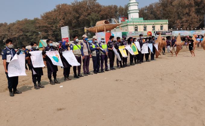 প্লাস্টিক টাইড টার্নার চ্যালেঞ্জ ব্যাজ   নেতৃত্ব  পর্যায়: (সমাজ সেবা ও সমাজ উন্নায়ন) ।   প্লাস্টিক পুনঃব্যবহারে উৎসাহ প্রদান প্ল্যাকার্ড, পোষ্টারের  মাধ্যমে সবাইকে সচেতন করা, প্লাস্টিকের ক্ষতিকর প্রভাব সম্পর্কে ধারণা দেওয়া।  বর্জ্য অনুমান কক্সবাজার সমুদ্র