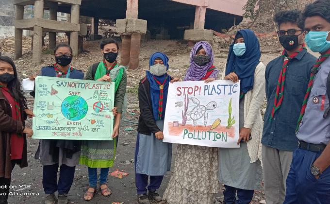"প্লাস্টিক টাইড টার্নার চ্যালেঞ্জ ব্যাজ" চ্যাম্পিয়ন পর্যায়ের সমাজ সেবা কার্যক্রম।
