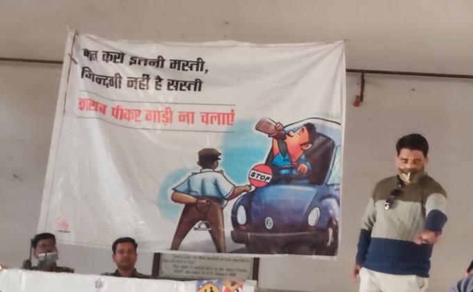 safe ride and walk in a road