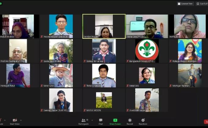 Online competition of Bangladesh Scouts' Girl-in-Scouting Division