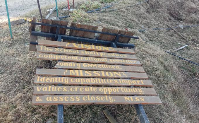 Construction of School Sign Board