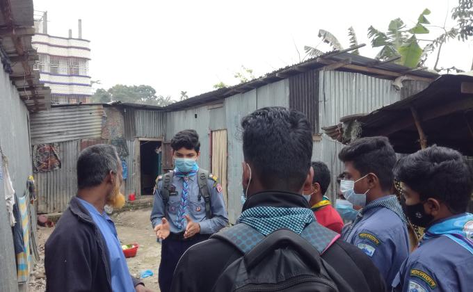 ২০ টি পরিবারকে একবার ব্যবহারযোগ্য প্লাষ্টিক ব্যবহারে নিরুৎসাহিত করা এবং প্লাস্টিকের পুনঃব্যবহারের আইডিয়া শেয়ার করা