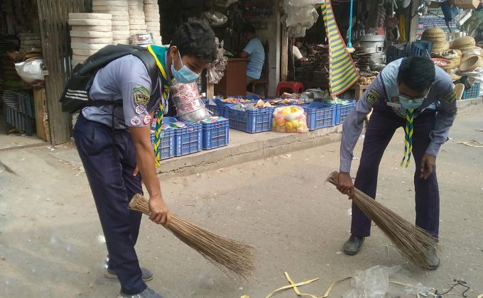 বাজার পরিষ্কার-পরিচ্ছন্ন কার্যক্রম