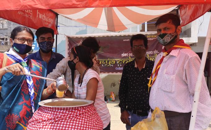 Curd water distribution