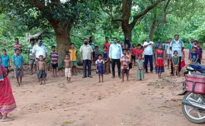 We have distribute 30 to 35 mask to some poor children