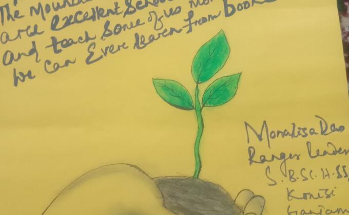 Awareness on world environment day, Monalisa Das,Ranger leader s. b. sc. h. s. school konisi Ganjam 