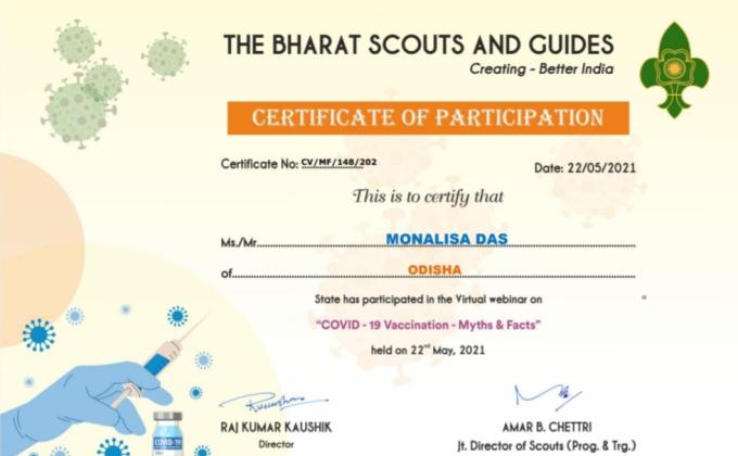 covid19 vaccination myths and facts organised by BSGNHQ Monalisa Das