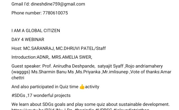 I am global citizen day 4 report