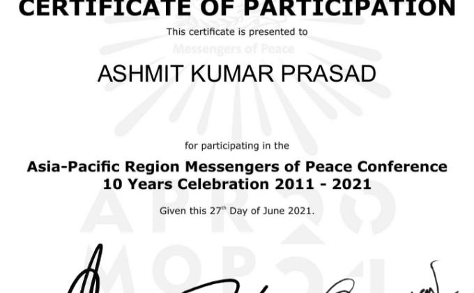 ASIA PACIFIC REGION (APR) MESSENGER OF PEACE CONFERENCE 2021 DAY — 3 (LAST AND FINAL DAY) 