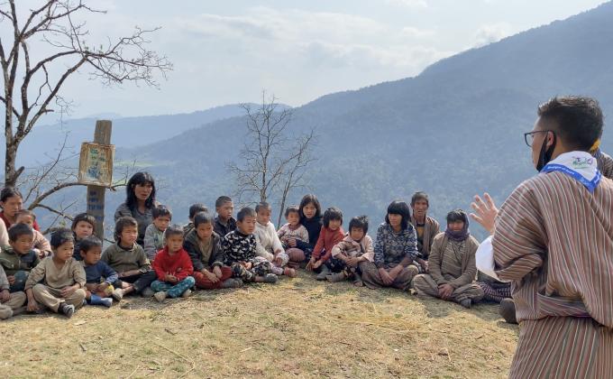 Clothes Distribution in remote area of Wangdue District  