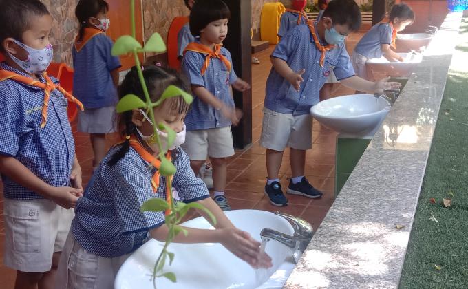 กิจกรรมลูกเสือบีเวอร์ เรียนรู้วิธีการล้างมือ
