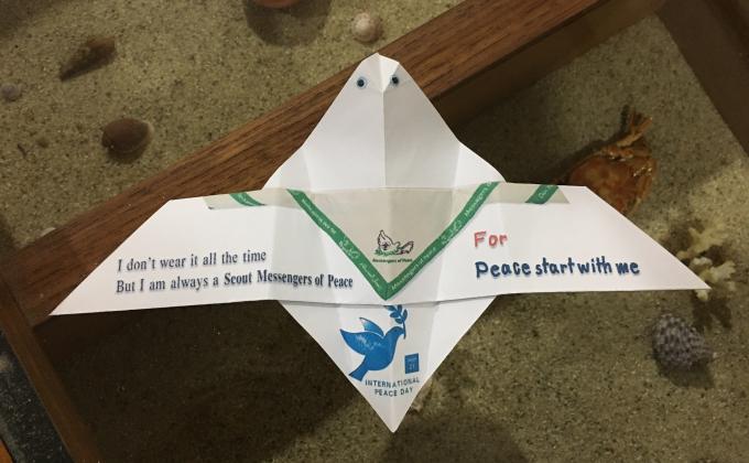 ทำแบบพับนกพิราบสันติภาพ