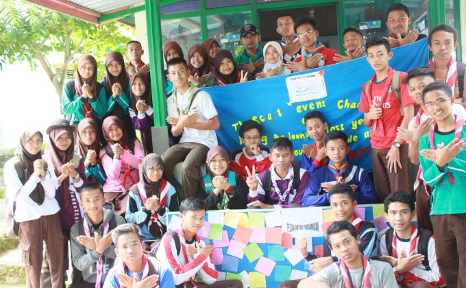 the scout event charity and giving lolipop in last year