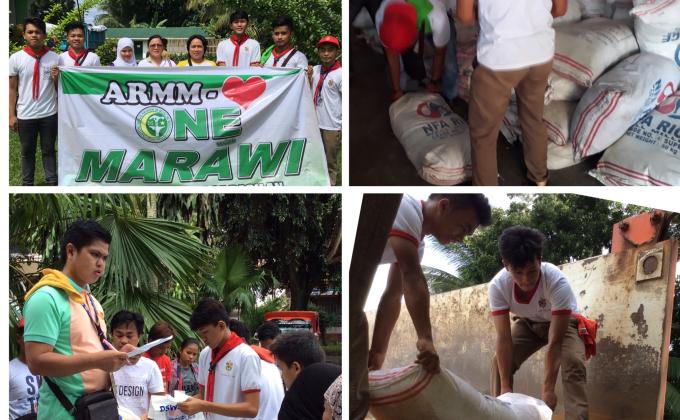 MNHS Senior Scout Volunteers served the Marawi evacuees 