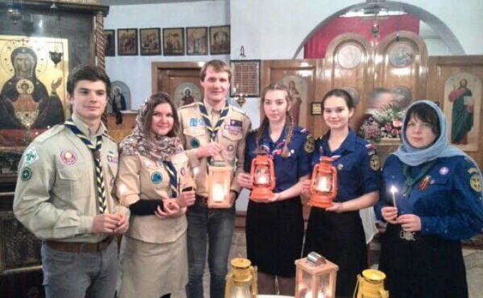 NOSU Scouts shared the Light of Peace with Sisters in Scouting from Russia
