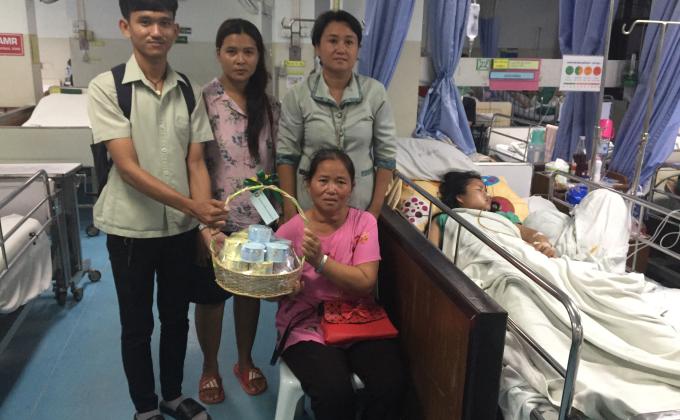 เยี่ยมนักเรียนที่ประสบอุบัติเหตุ