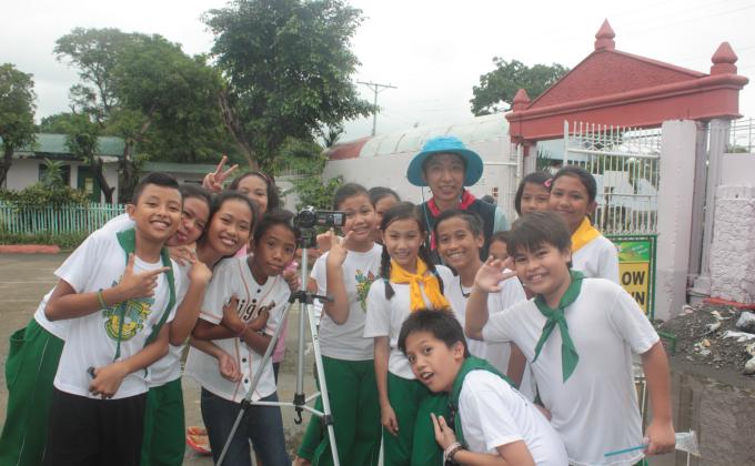 Painting our school with the Korean friends from the Korean University Council for Social Service (KUCSS)