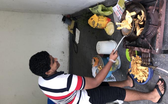 PREPARATION OF A MEAL FOR THE CHILDREN'S HOME AT GANGODAWILA 