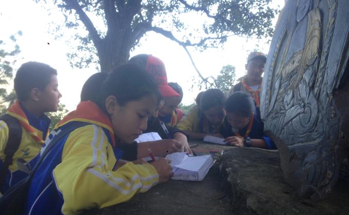 Spiritual Hike, overnight camp and providing community services