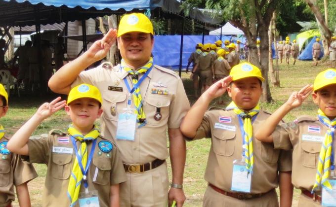 The Scout Jamboree. Her Majesty Queen Sirikit Queen's Patron of the National Scout Committee On the occasion of Her Majesty's 7th Birthday Anniversary on August 12, 2016, at the Vajiravudh Boy Scout Camp, Sriracha