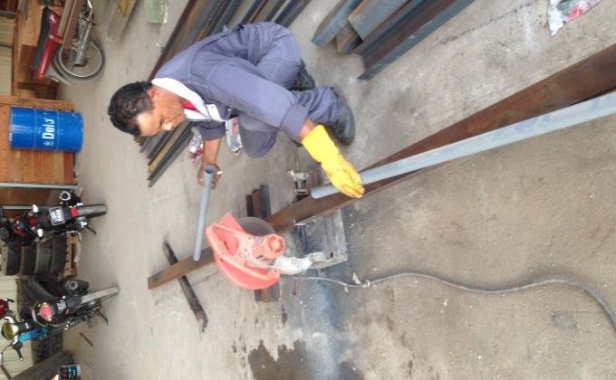 Surveying PVC at shop for Street Light Solar Lamp 