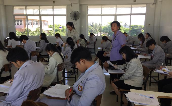 ดูแลการสอบมาตรฐานวิชาชีพ  สาขาการตลาด  ประจำปีการศึกษา 2562