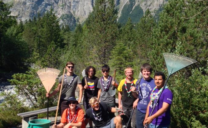 BBQ Cleaning in Kandersteg with International Rover Week Summer 2015