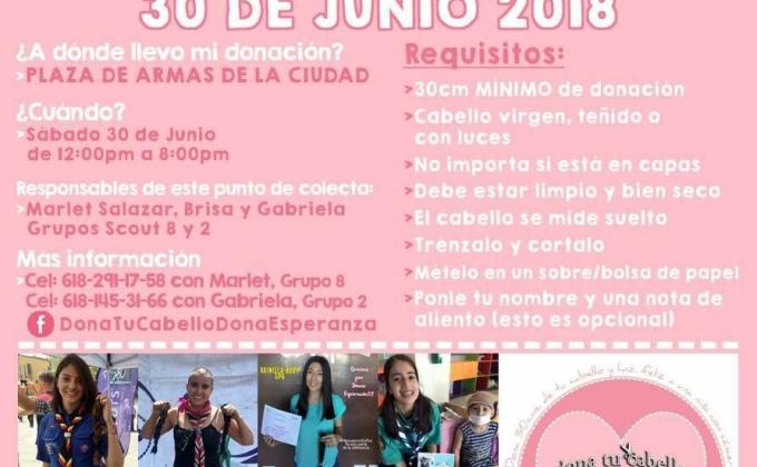 "Dona tu cabello, dona esperanza Durango 2018"