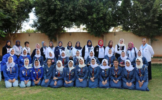 Girl Guieds of Benghazi   participate in Jota_joti2016 
