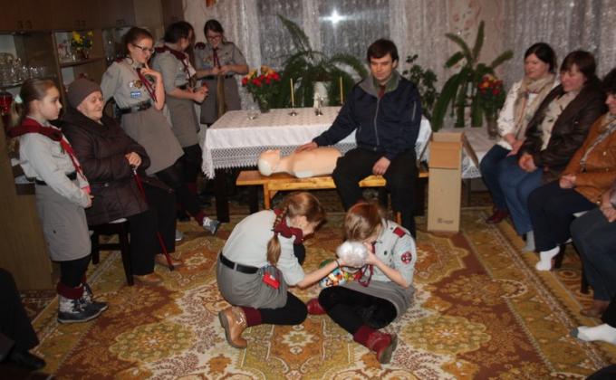 We teach first aid.
