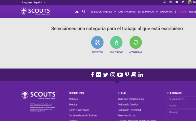 Presentación plataforma scout.org