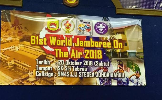 9M4SJJJ JOHOR BAHRU 61ST JAMBOREE ON THE AIR 2018 SK SRI TEBRAU