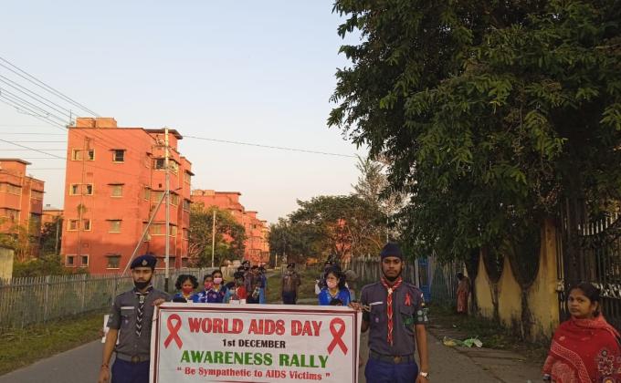 Just started the AIDS awareness rally