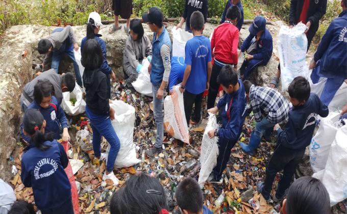 #trashtag Challenge and Advocacy on Plastic Ban in Bhutan.