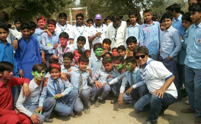 CELEBRATIONS HOLI  IN THE CIRCLE OF A SCOUT FAMILY