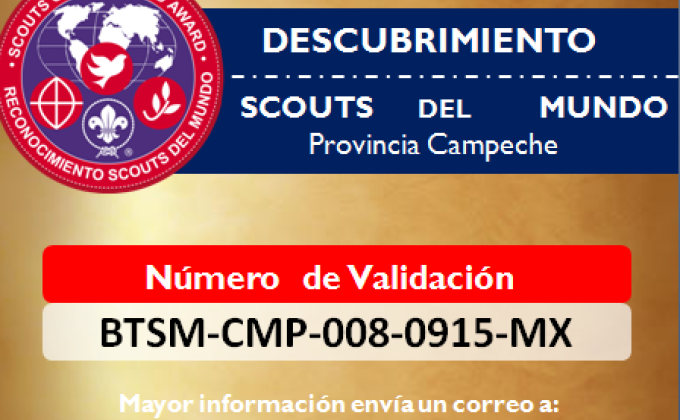 Reconocimiento Scouts del Mundo. Provincia Campeche