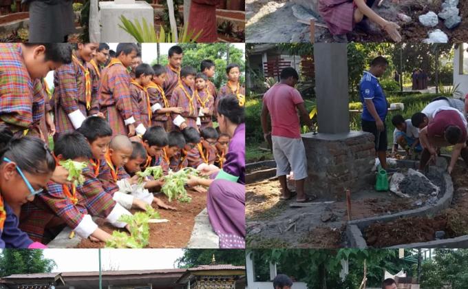 Observation of International Day of Peace, with the installation of Peace Pole at Chuzagang Primary School, Sarpang, Bhutan