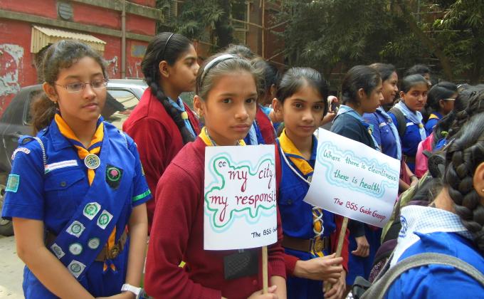Cleaning drive at Calcutta Medical College, Kolkata, West Bengal