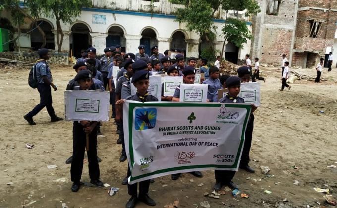 Peace Initiatives Taken by Bagnan High School Scout Group