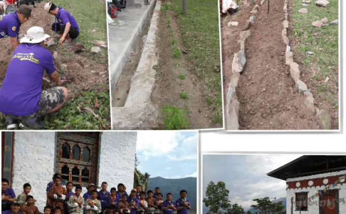 Development of Flower Garden at Barshong Gewog Lhakhang