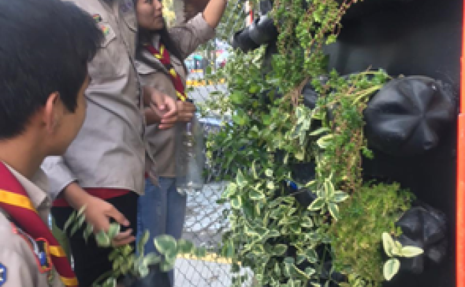 IMPLEMENTACION DE JARDINES VERTICALES CON AYUDA DE RECICLAJE