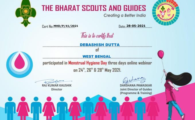 Menstrual Hygiene Day webinar CERTIFICATE