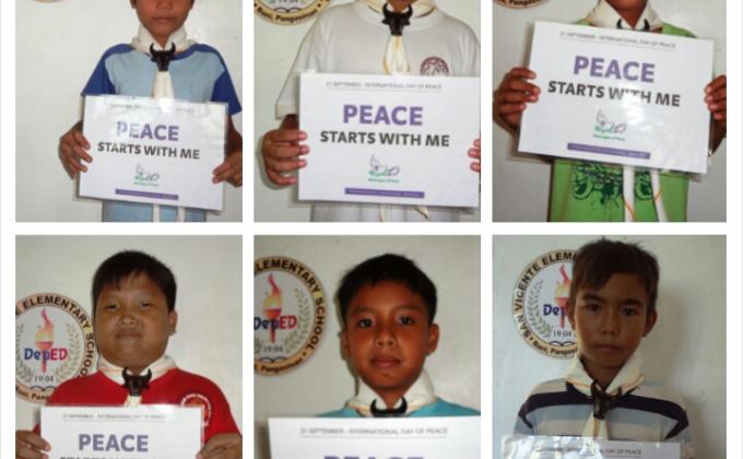San Vicente Elementary School scouts supports "Peace Starts with Me" Campaign
